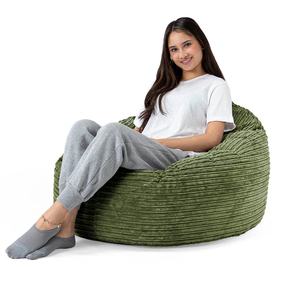 Poltrona Sacco 'Archi', Pouf - Velluto a Verde Foresta 02