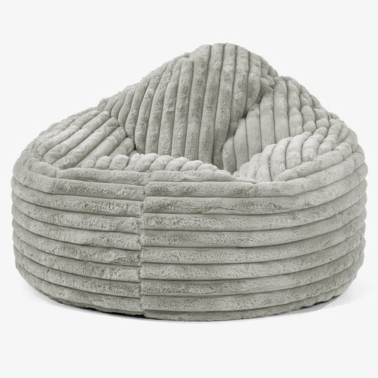 Poltrona Sacco 'Archi', Pouf  - Velluto Felpato Ultra Morbido Verde Salvia 01