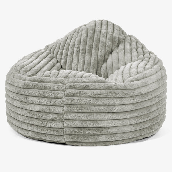 Poltrona Sacco 'Archi', Pouf  - Velluto Felpato Ultra Morbido Verde Salvia 01