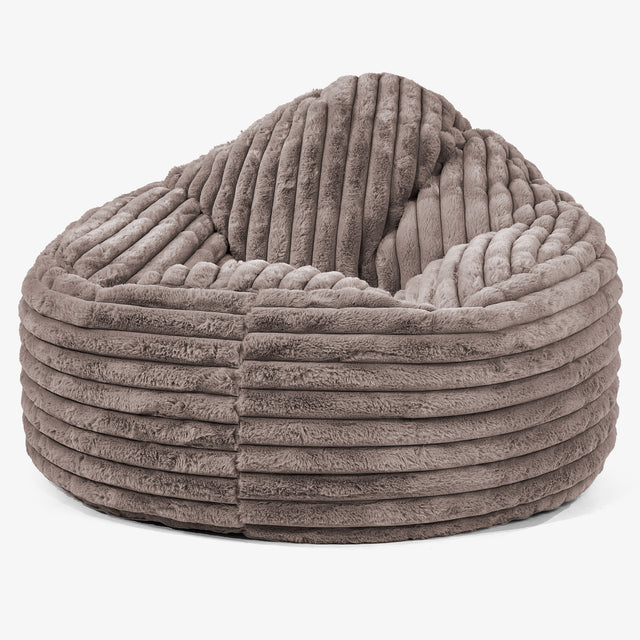 Poltrona Sacco 'Archi', Pouf  - Velluto Felpato Ultra Morbido Visone 01