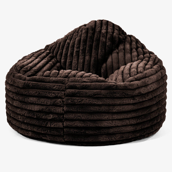 Poltrona Sacco 'Archi', Pouf  - Velluto Felpato Ultra Morbido Zibellino 01