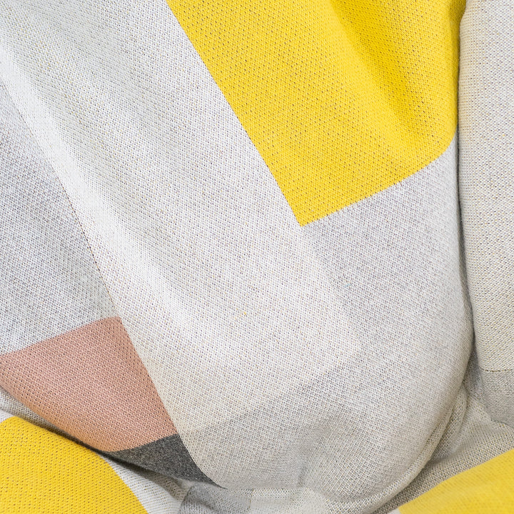 Poltrona Sacco 'Classico' - Lavorato a Maglia Blocco di Colore Grigio 04