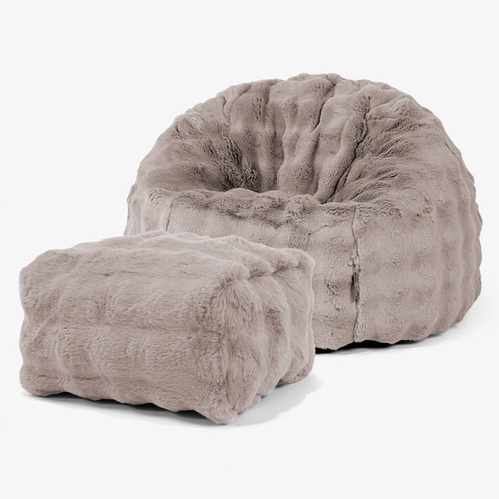 Poltrona Sacco 'Classico' - Pelliccia Sintetica a Bolle Visone 01