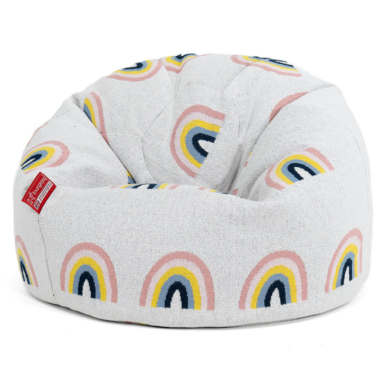 Poltrona Sacco 'Classico' per Bambini 1-5 anni - Lavorato a Maglia Arcobaleno 01