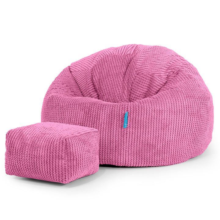 Poltrona Sacco 'Classico' per Bambini 1-5 anni - Pompon Rosa 02