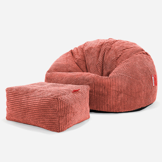 Poltrona Sacco 'Classico' - Pompon Arancione Zucca 02