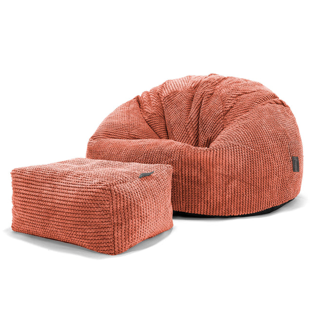 Poltrona Sacco 'Classico' - Pompon Arancione Zucca 02