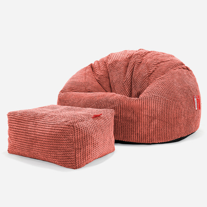Poltrona Sacco 'Classico' - Pompon Arancione Zucca 02