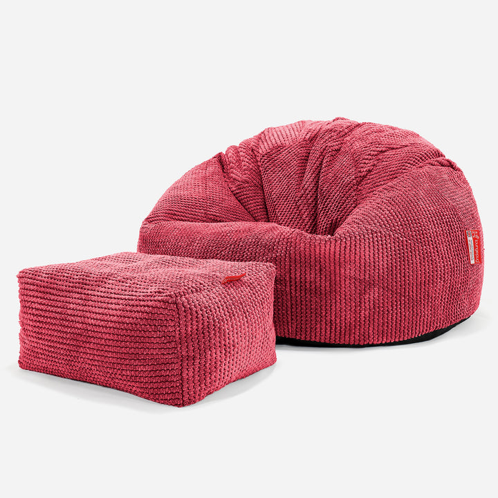 Poltrona Sacco 'Classico' - Pompon Rosso pastello 02
