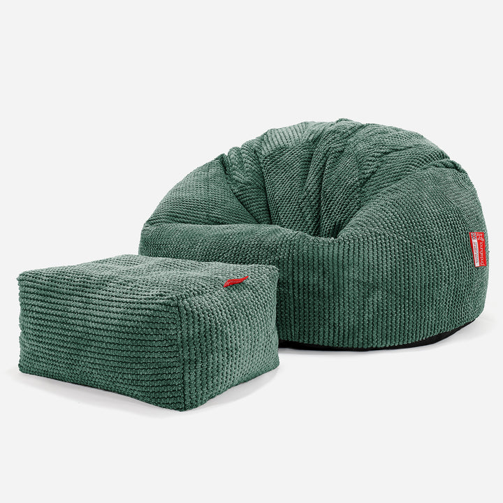 Poltrona Sacco 'Classico' - Pompon Verde Muschio 02