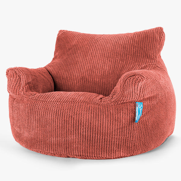 Poltrona Sacco Per Bambini 3-8 anni - Pompon Arancione Zucca 01