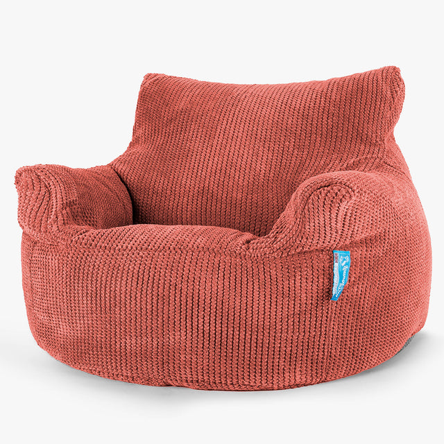 Poltrona Sacco Per Bambini 3-8 anni - Pompon Arancione Zucca 01