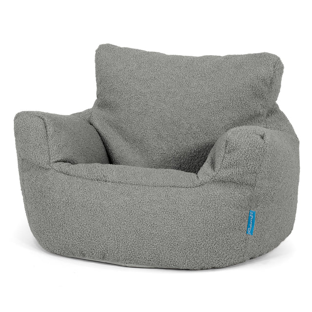 Poltrona Sacco Per Bambini Piccolo 1-3 anni - Bouclé Grigio 01