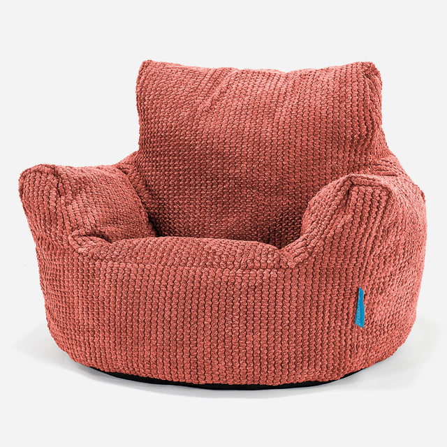 Poltrona Sacco Per Bambini Piccolo 1-3 anni - Pompon Arancione Zucca 01