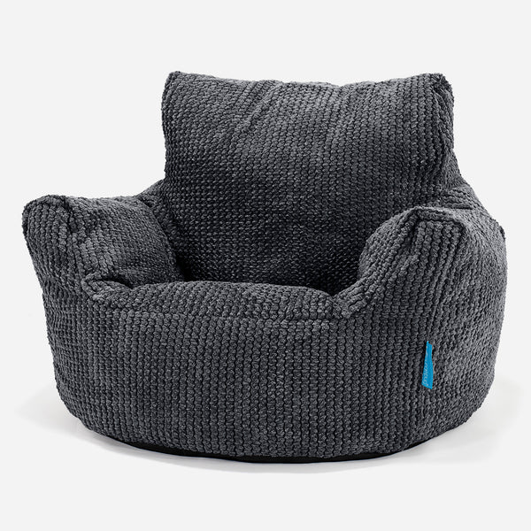 Poltrona Sacco Per Bambini Piccolo 1-3 anni - Pompon Nero 01