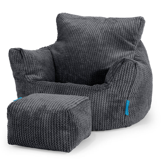 Poltrona Sacco Per Bambini Piccolo 1-3 anni - Pompon Nero 02