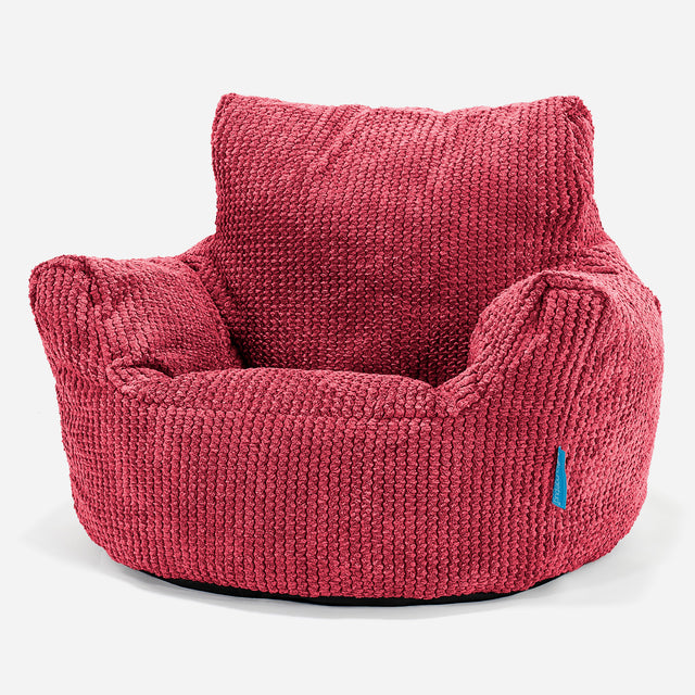 Poltrona Sacco Per Bambini Piccolo 1-3 anni - Pompon Rosso pastello 01