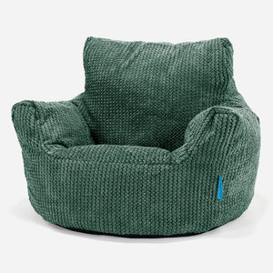 Poltrona Sacco Per Bambini Piccolo 1-3 anni - Pompon Verde Muschio