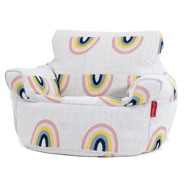Poltrona Sacco Per Bambini Piccolo 1-3 anni - Lavorato a Maglia Arcobaleno 01