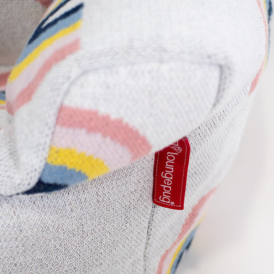 Poltrona Sacco Per Bambini Piccolo 1-3 anni - Lavorato a Maglia Arcobaleno 02