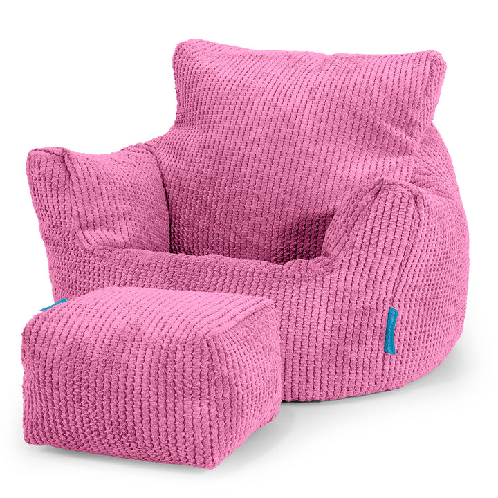Poltrona Sacco Per Bambini Piccolo 1-3 anni - Pompon Rosa 02