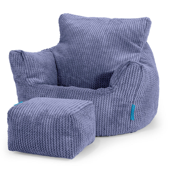 Poltrona Sacco Per Bambini Piccolo 1-3 anni - Pompon Viola 02