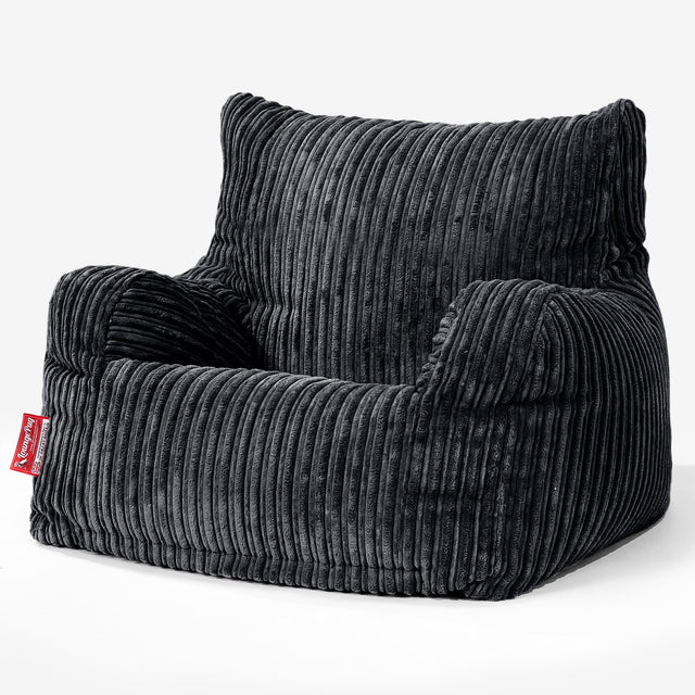Josephine Poltrona Sacco,  Pouf - Velluto a Coste Nero 01