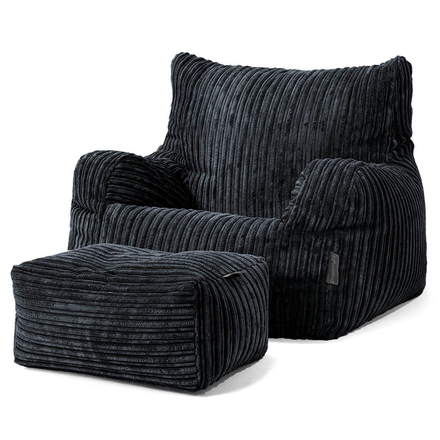 Josephine Poltrona Sacco,  Pouf - Velluto a Coste Nero 02
