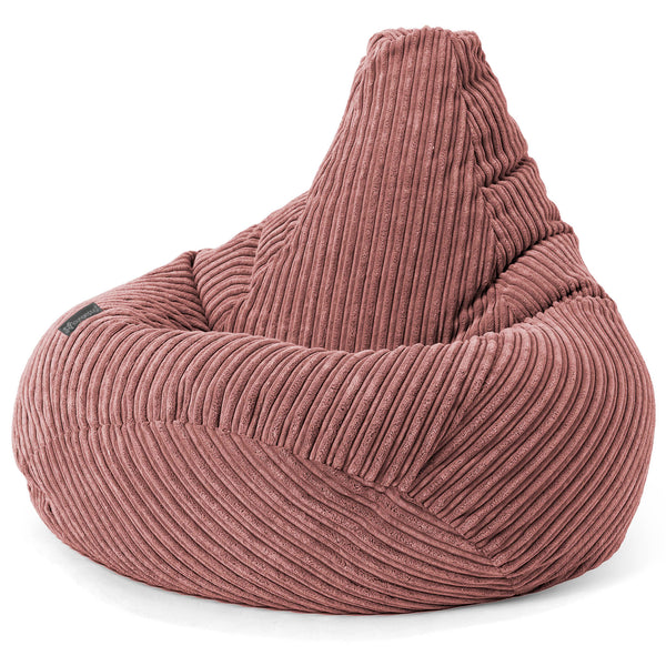 Poltrona Sacco Pouf 'Gioco' - Velluto a Coste Pesca 01