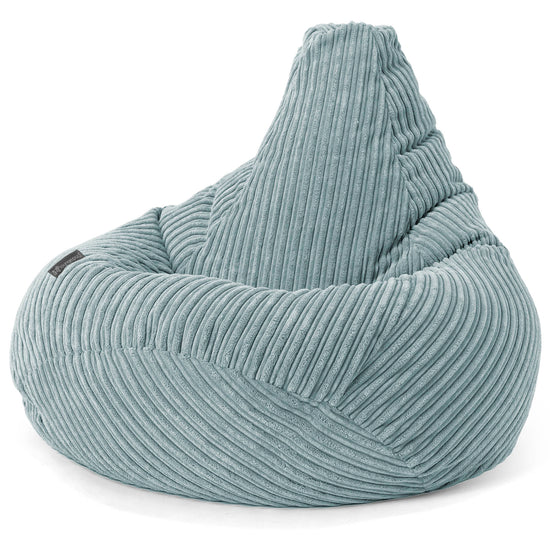 Poltrona Sacco Pouf 'Gioco' - Velluto a Coste Verde Menta 02