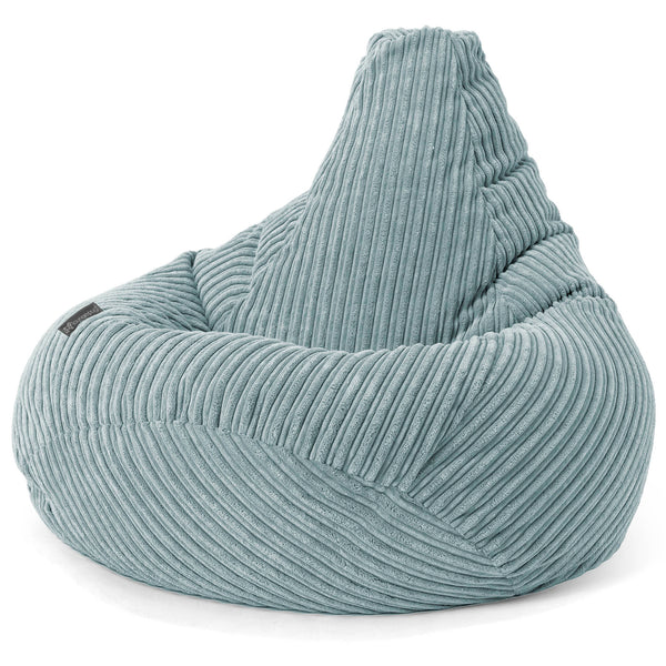 Poltrona Sacco Pouf 'Gioco' - Velluto a Coste Verde Menta 01