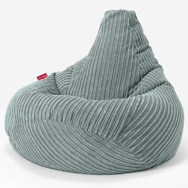 Poltrona Sacco Pouf 'Gioco' - Velluto a Coste Verde Menta 02
