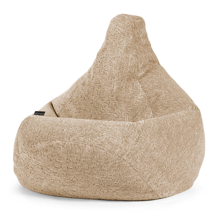 Poltrona Sacco Pouf 'Gioco' - Ciniglia di Lusso Visone 02