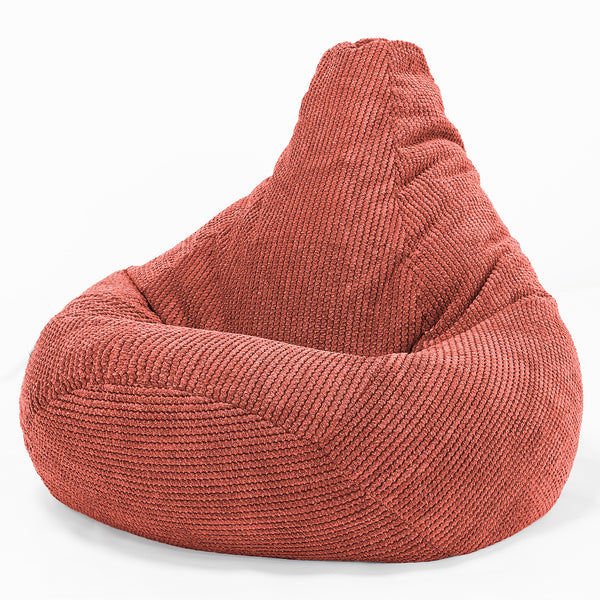 Poltrona Sacco Pouf 'Gioco' - Pompon Arancione Zucca 01