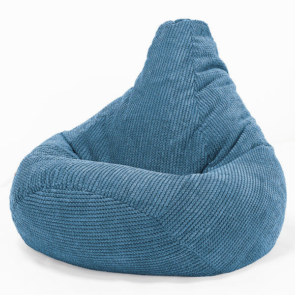 Poltrona Sacco Pouf 'Gioco' - Pompon Cielo 01