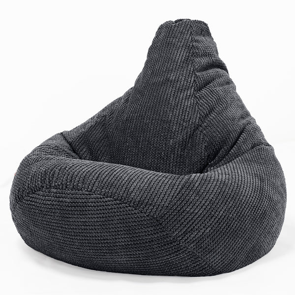 Poltrona Sacco Pouf 'Gioco' - Pompon Nero 01