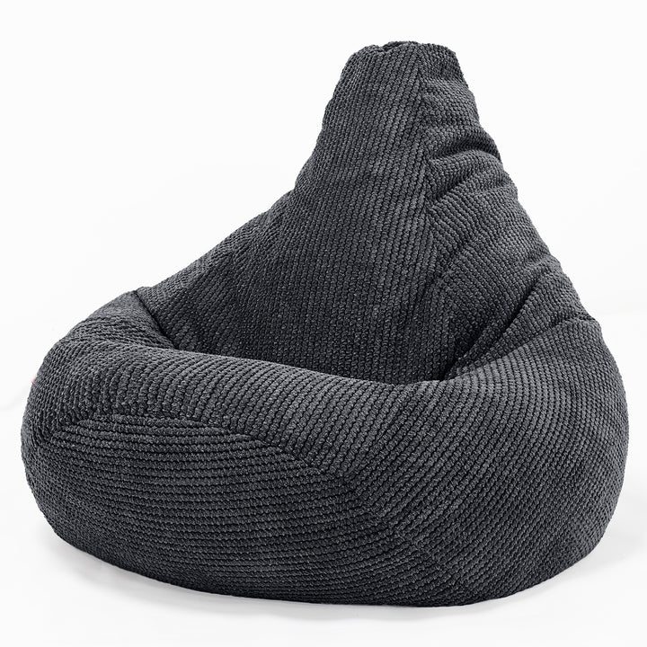 Poltrona Sacco Pouf 'Gioco' - Pompon Nero 02