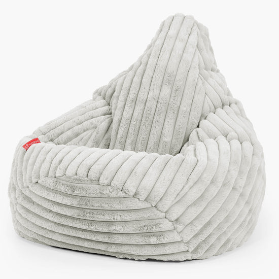 Poltrona Sacco Pouf 'Gioco' - Velluto Felpato Ultra Morbido Verde Salvia2