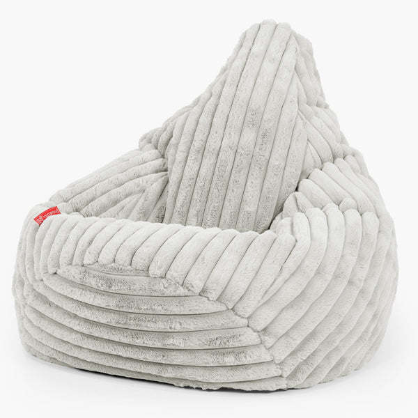 Poltrona Sacco Pouf 'Gioco' - Velluto Felpato Ultra Morbido Verde Salvia1