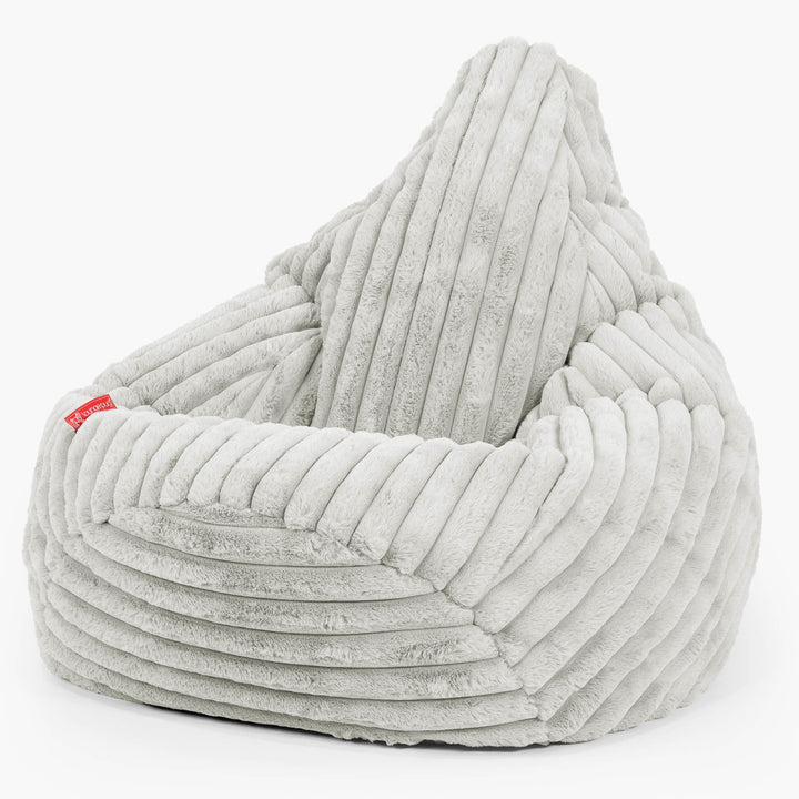 Poltrona Sacco Pouf 'Gioco' - Velluto Felpato Ultra Morbido Verde Salvia2
