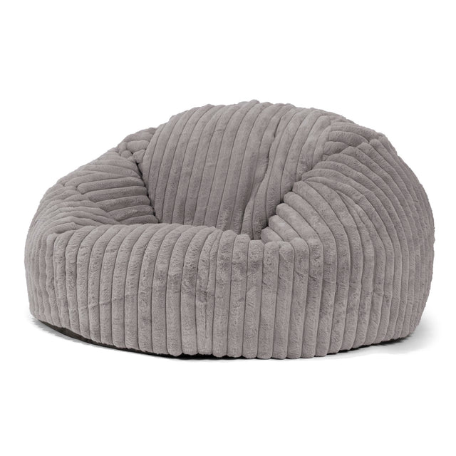 Pouf Divano 'Classico' - Velluto Felpato Ultra Morbido Grigio 01