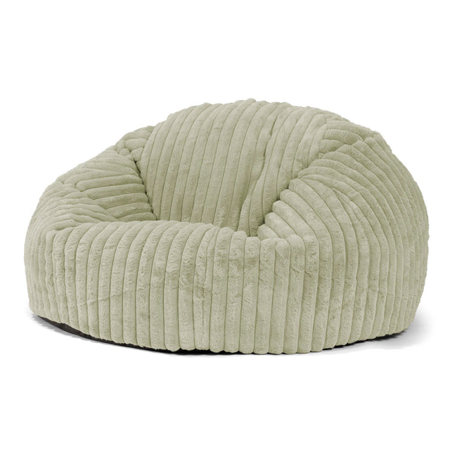 Pouf Divano 'Classico' - Velluto Felpato Ultra Morbido Verde Salvia 01