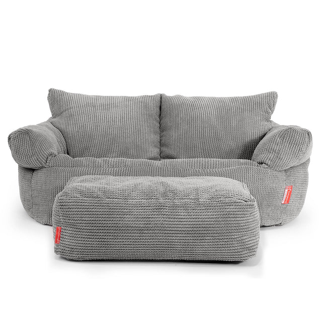 Divano a Sacco Josephine - Pompon Carbone Grigio 02