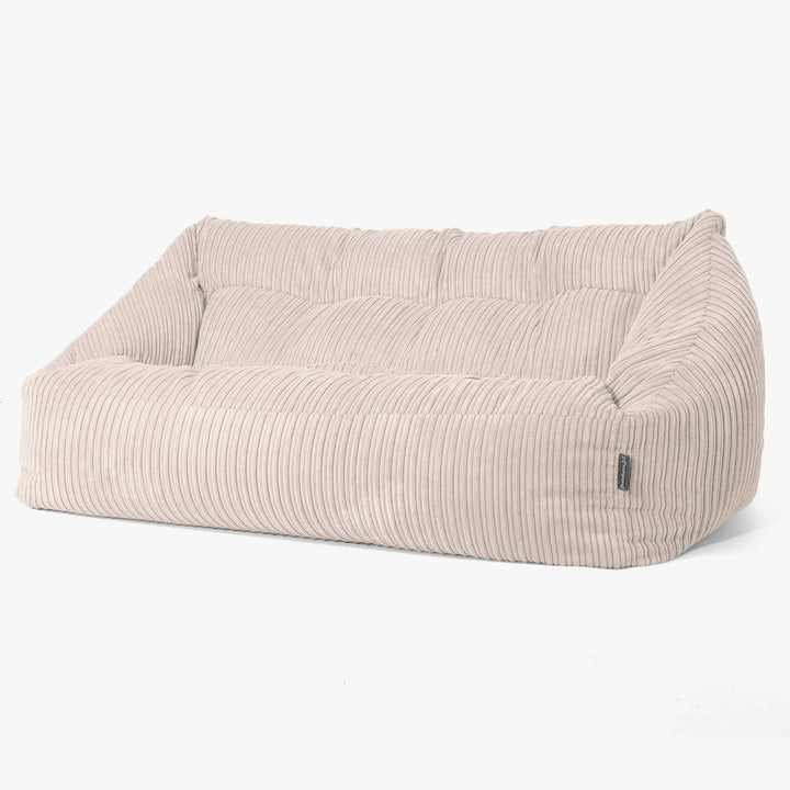 Pouf Divano Maya - Velluto a Coste Avorio 03
