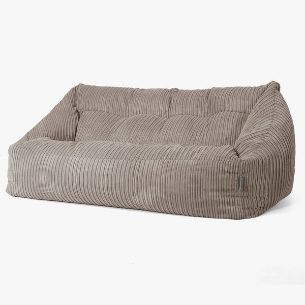Pouf Divano Maya - Velluto a Coste Grigio Tortora 01
