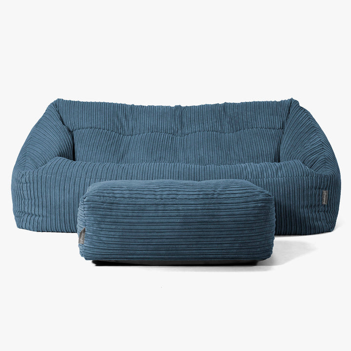 Pouf Divano Maya - Velluto a Coste Navy 02