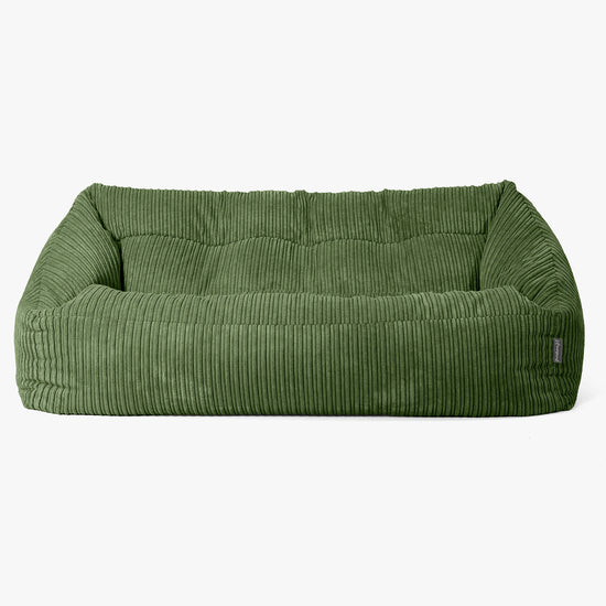 Pouf Divano Maya - Velluto a Coste Verde Foresta 01