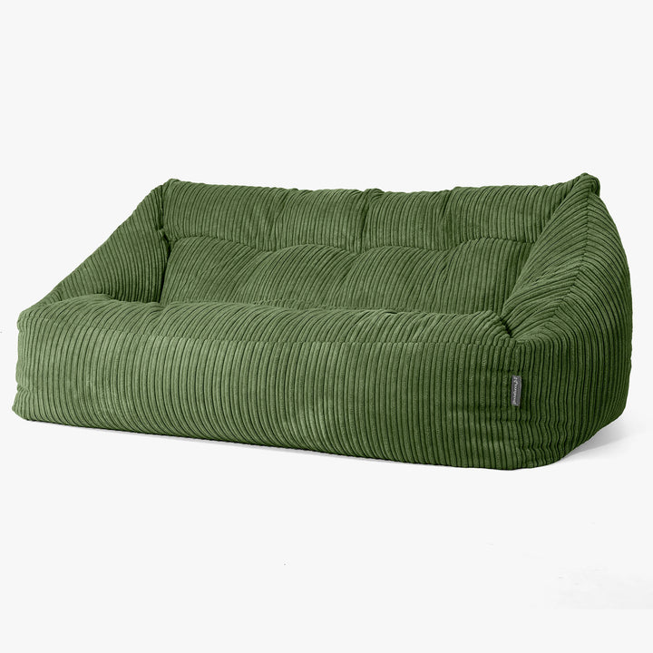Pouf Divano Maya - Velluto a Coste Verde Foresta 03