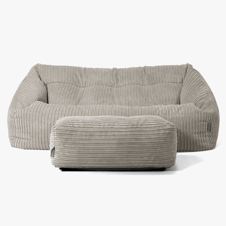 Pouf Divano Maya - Velluto a Coste Visone 02