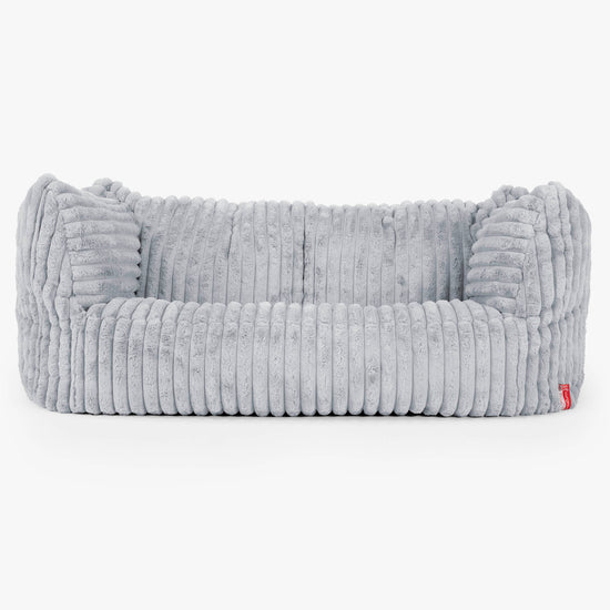Pouf Divano Ruben - Velluto Felpato Ultra Morbido Azzurro Uovo di Anatra1